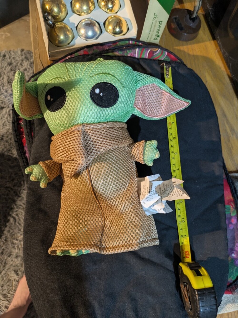 Star Wars Baby Yoda Green and Tan Plush Bath Toy